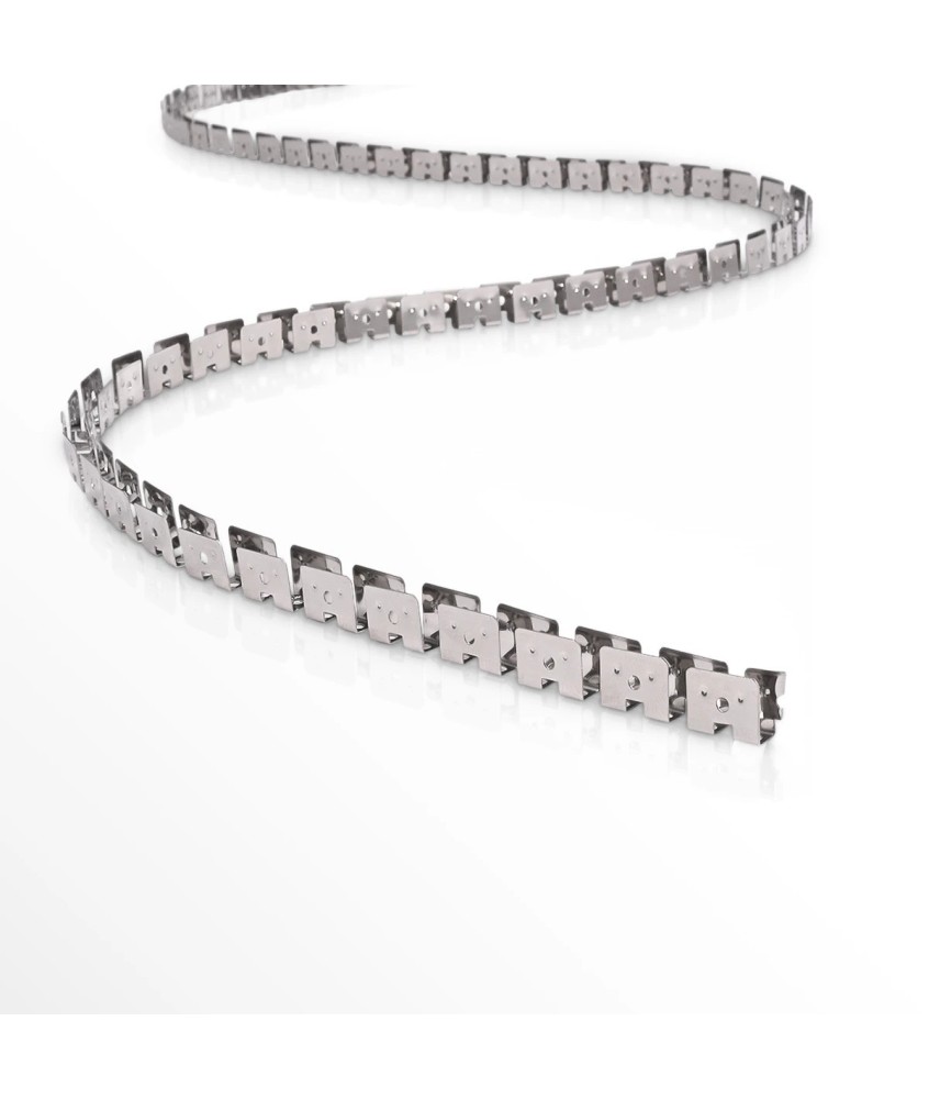 kelvo® NEONPRO KLV-101-0069 Εύκαμπτη Βάση Στήριξης για Neon Flex - Νίκελ Χρώμιο - Μ1000 x Π0.7 x Υ1.2cm - Ρολό 10 Μέτρων